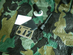 OUTDOORS 8 IN ONE PREMIUM FLINT FERRO STRIKER PLUS 11 IN 1 SS EMERGENCY TOOL