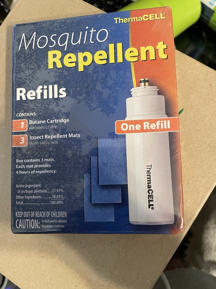 Thermacell Mosquito Repellent One Refill 1 Cartridge & 3 Mats New Sealed RB-1