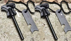 2pc Fire Starter Flint Steel Striker Survival Kit Ferro Rod Camping Outdoor Tool