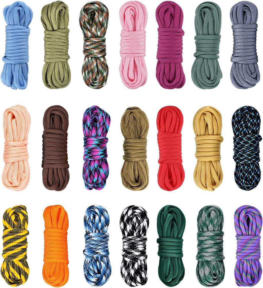 Paracord 21 Colors 10 Feet, 550 Paracord Craft Kit for Making Bracelet, Dog