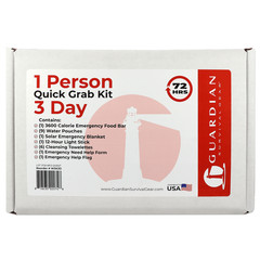 WSK 72-Hour Emergency Survival Grab Bag Kit with Water Pouches and Food Bars
