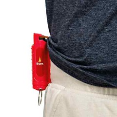 BURN Pepper Spray 0.5oz Security Self Defense Keychain Red