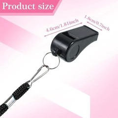 2Pcs Referee Whistle Pink and Black Plastic Sports Whistle for Coaches Loud