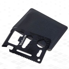 Wallet-Sized Multi-Tool Black Card – Stainless Steel EDC Gear for Everyday Fixes
