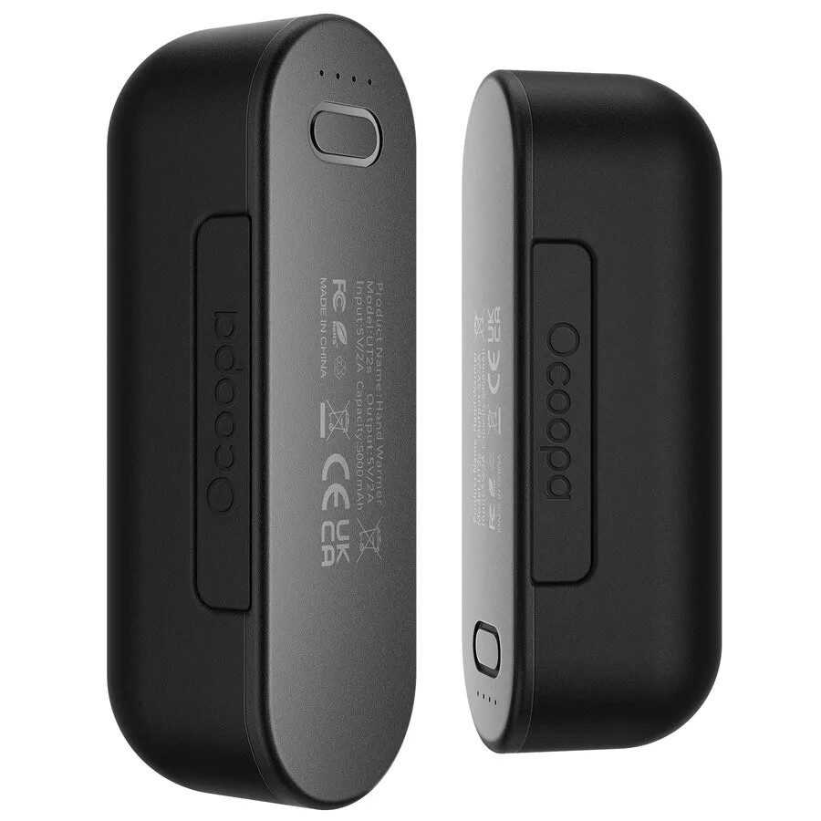 Ocoopa UT2s Hand Warmer, 2*8h, 2*5000mAh, Power Bank, Black
