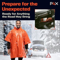 Prepared4X Emergency Mylar Blanket Duty Waterproof Wind-Resistant Green Rain