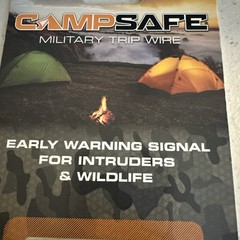 New! Camp Safe Military Trip Wire Wildlife Intruders Black Annealed Wire