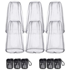6 Pack Mosquito Head Net Bug Head Net Insects Mesh Head Net for Outdoor Face …
