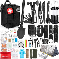 250PCS Survival Kit with Molle Bag – Emergency Gear Set for Camping & Outdoor