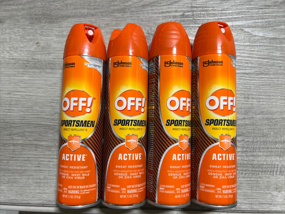 SC Johnson Off!! Insect Repellent Sweat Resistant Against W.Nile Virus 4Pcs