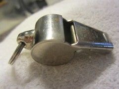 1 cork ball Sportcraft Metal Whistle, Japan,referee,police VTG