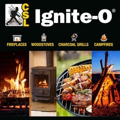 Ignite-O Fire Starter Natural Wood Rolls 36 Pieces Made in Germany Sustainably