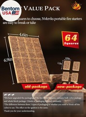 Fire Starter, Easy-Burning Fire Starter Squares for Wood Stoves, Campfires, Gril
