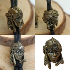 Lanyard Bead Tribal Female Soldier Parachute Cord Beads Vintage Charm Bead