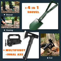 Survival Gear Set with First Aid Kit and Large Camping Backpack for Outdoor