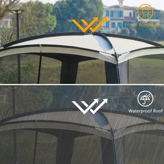 Screen House Room 11 x 11 ft Mesh Net Tent Portable Canopy Gazebo