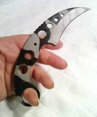 Urban Camo Karambit Fixed + Bear Claw Karambit Knife + Key Chain Multi Tool