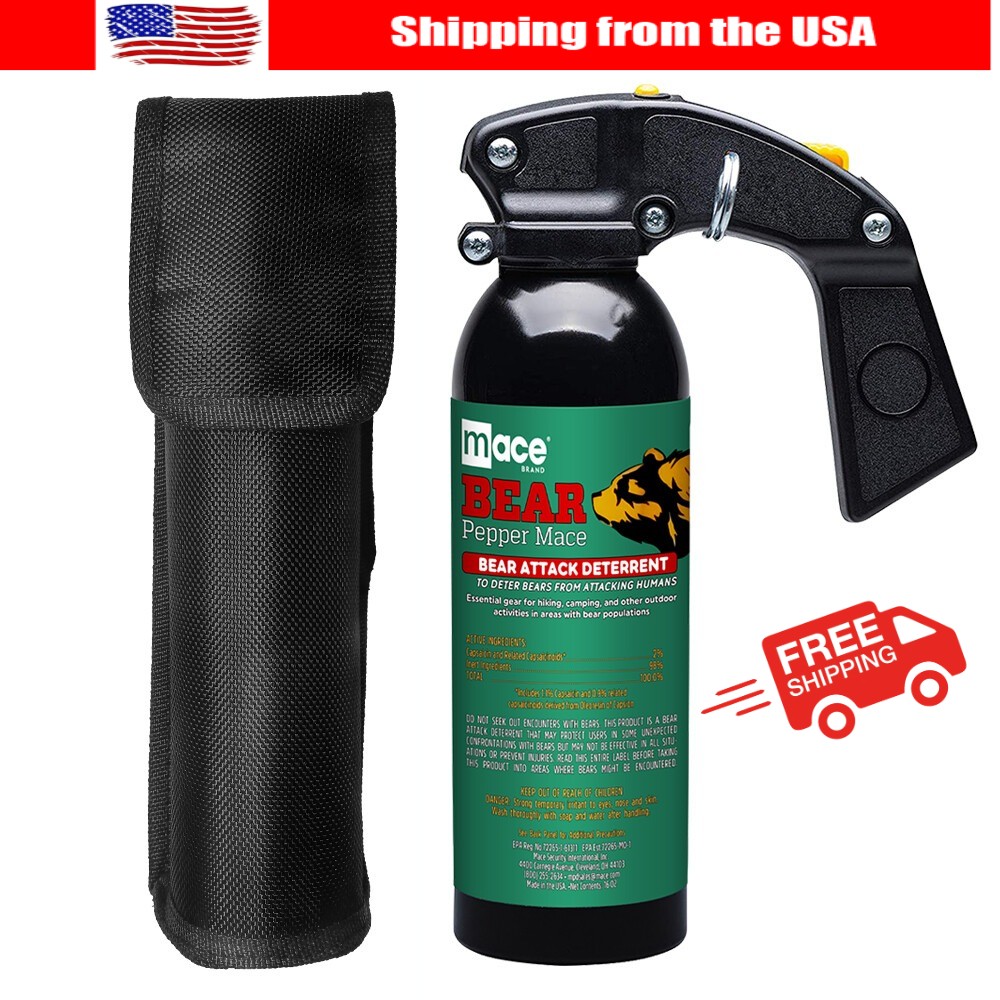 Bear Repellant Spray 16 oz w/ Spray rack Self Defense – Bear Attack Deterrent