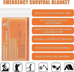 4 Pack Mylar Space Thermal Emergency Blanket