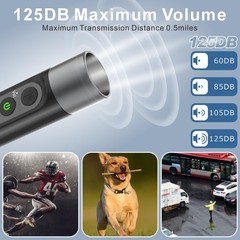 Electronic Whistle Highest IPX5 Maximum Sound 125db Battery 1000mAh Black for…