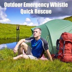 12PCS Emergency Survival Whistle Aluminum Keychain Loud Safety Camping Hiking Ou