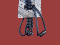 2.6m Paracord Neck Lanyard with Carabiner Quick Release Fastener Green / Black