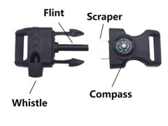 Handmade Black Army Green Adjustable Paracord Survival Band with Digital Watch