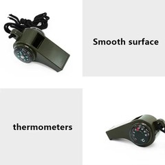 3 in 1 Survival Whistle with Compass Thermometer Outdoor Camping Hiking Gear New
