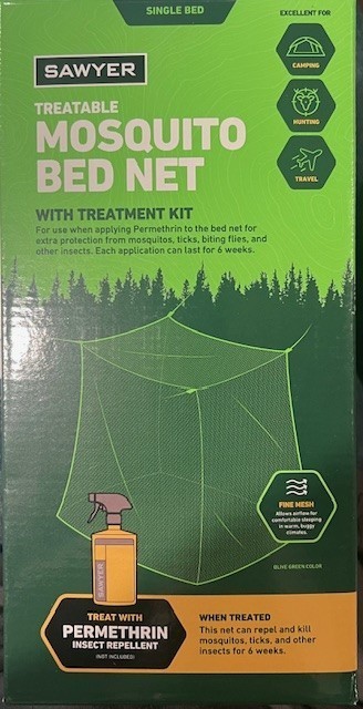 Treatable Mosquito Bed Net w/ Treatment Kit, by Sawyer BRAND NEW Single Bed