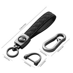 Carabiner Keychain, Universal Heavy Duty Woven Handmade Leather Key Chain, Ca…