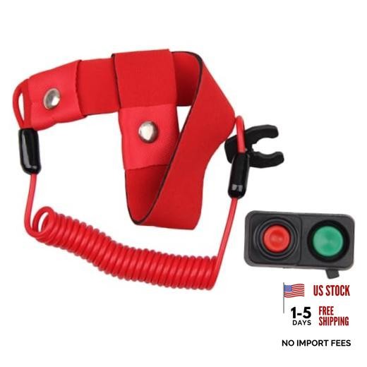 New Kill Stop Switch with Safety Tether Lanyard Compatible with Kawasaki JS300