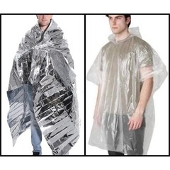 NEW LOT Coghlan’s Emergency Poncho & Thermal Reflective Survival Rescue Blanket