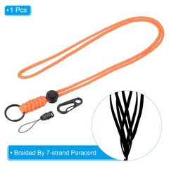 Paracord Cord 20.5″, Badge Holder Necklace Laces, Orange
