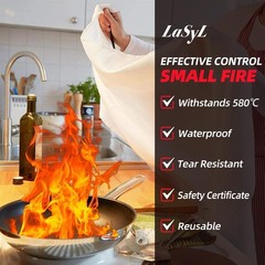 Fire Blanket 6-Pack, 40″x40″ Home/Kitchen/Car Safety, Emergency