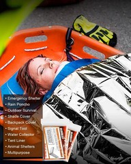5-Pack Emergency Thermal Blankets, Heavy Duty Mylar Space Blanket with Ultimate