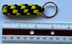 Paracord Keychain Spiral Yellow/Black Bumblebee