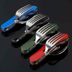 Pack of 4- Camping Utensil 4in1 (Fork/Spoon/Knife/BottleOpener) Outdoor Cookware