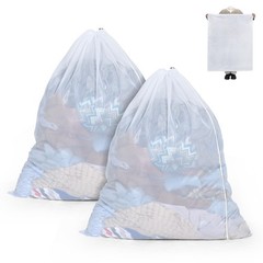 OTraki Ex-Large Mesh Laundry Bag 36×43 Inch Drawstring 36 x 43 inch, White