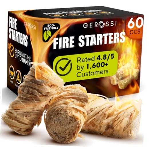 Fire Starter – Natural Pine Fire Starters for Fireplace, Campfires, Grill,