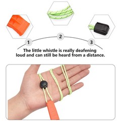 5Pcs Loud Outdoor Safety Whistles with Hanging Rope Assorted Colors
