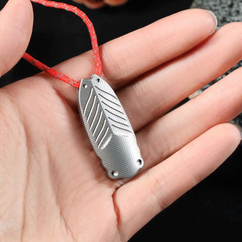 Titanium Safety Whistle Emergency Whistle Necklace Outdoor Hiking Survival EDC