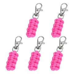 Paracord Zipper Pull, Polyester Zipper Pulls Replacement 5 Pcs & Pink