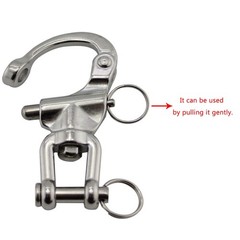 1 Pair Jaw Swivel Snap Shackle 316 Stainless Steel Sailboat Spinnaker Diving
