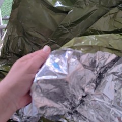 1 Orange Poncho SOS Emergency Survive Forest Hot Rain R (Foreign Shipping