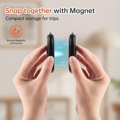 Magnetic Hand Warmers Rechargeable 2 Pack AI Smart Chips 3 Compact, Black