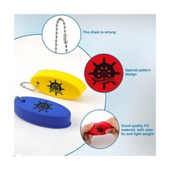 Boat Floating Keychain w/ Foam PU Rescue Tube – 4pcs – 4 Colors