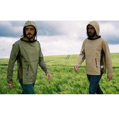 Fabric & Mesh Mosquito Jacket with Adjustable Hood & Storage Pocket, Lightwei…