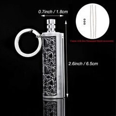 3 Pack Permanent Match Matchstick Fire Starter Keychain Flint Metal Lighter