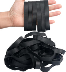-Rubber Bands 40 Pcs Size#105 Big Black Rubber Band Large Elastic Band Rubber Ba