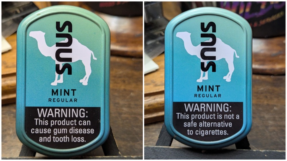 EMPTY Camel Mint Snus Tin Set (2) w/ Phrases 3″ Crafts/Survival/Fishing Storage